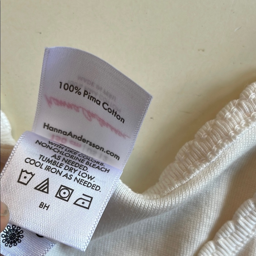 Hanna Andersson - Solid White Kids Tee - Picture 4 of 7